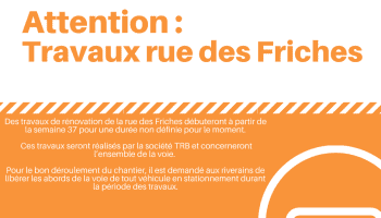 Travaux rue des Friches